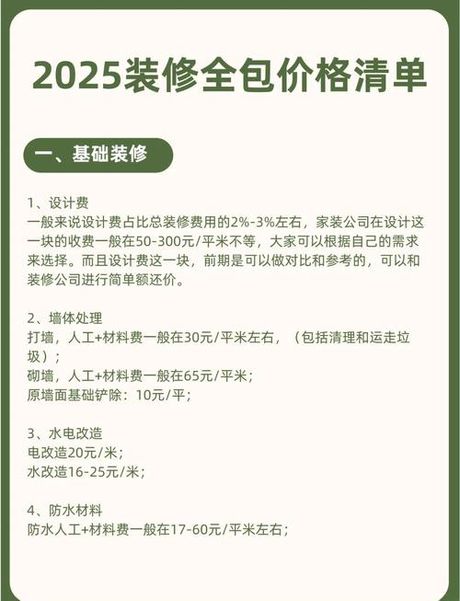 二手房装修费用要多少钱，2025年二手房装修费用明细