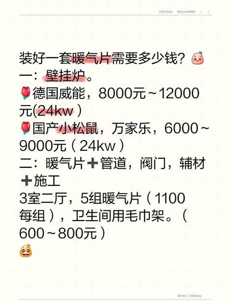 一百平米的房子装暖气片要多少钱，一百平米房子装暖气片全费用解析