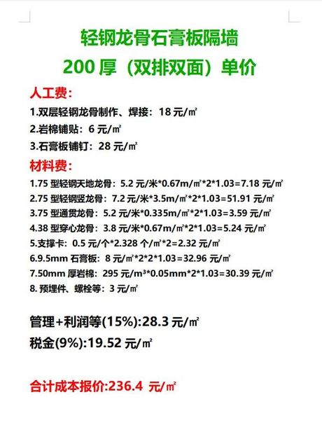 做隔层多少钱一平