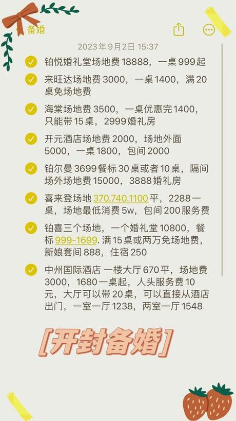 婚宴多少钱一桌一般