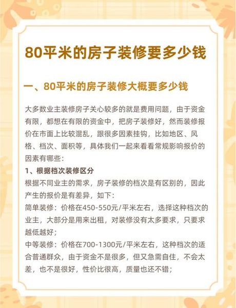 80平米三室一厅装修要多少钱，2025年80平米三室一厅装修价格指南