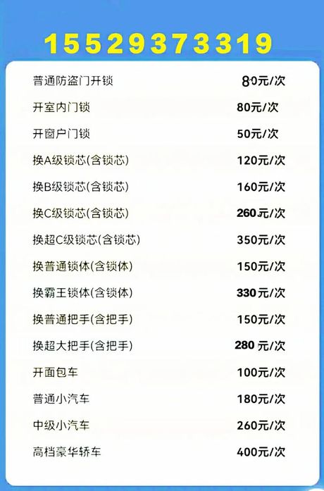 换锁芯多少钱，换锁芯费用全解析