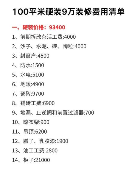 北京100平米的房子得多少钱，北京100平米房子装修费用概览