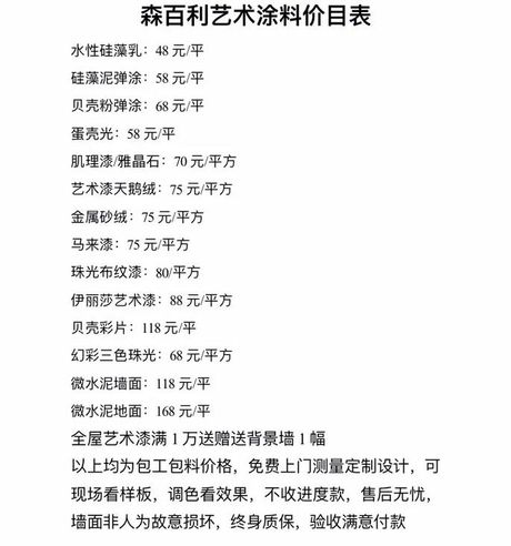 艺术漆多少钱一平方，艺术漆每平方米价格解析
