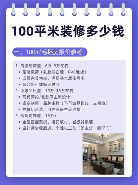 100平米三居装修多少钱，100平米三居装修2025价格解密