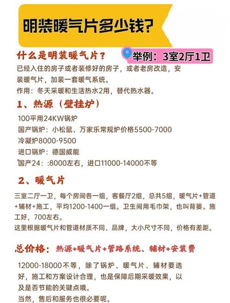 100平的装暖气片需要多少钱，2025年100平米房屋安装暖气片费用详解