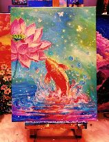 丙烯画，丙烯画入门教程，让你在家也可以轻松画出美轮美奂的丙烯画