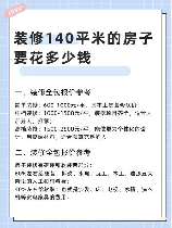140装修一般要多少钱，140平米装修费用概览